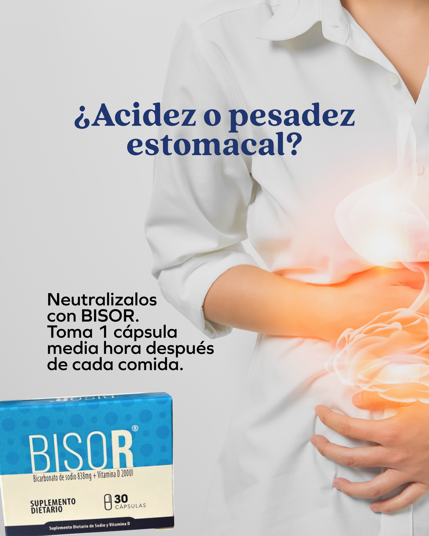 BisoR - Bicarbonato Sódico y Vitamina D en cápsulas