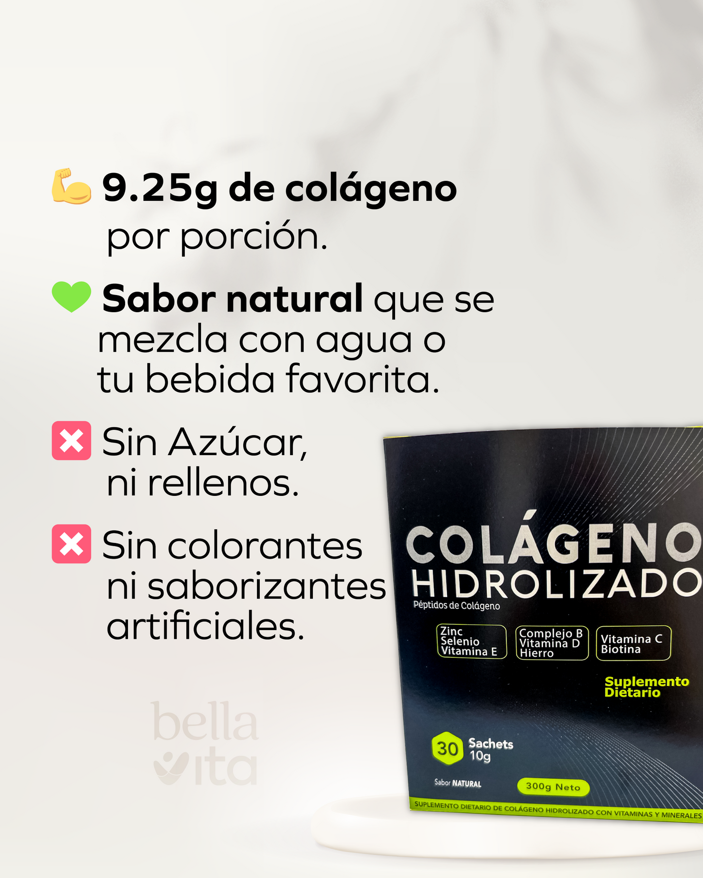Colágeno Hidrolizado con Vitaminas y Minerales – 30 Sachets