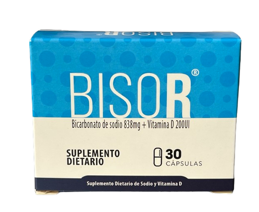 BisoR 840 Bicarbonato Sódico y Vitamina D en cápsulas